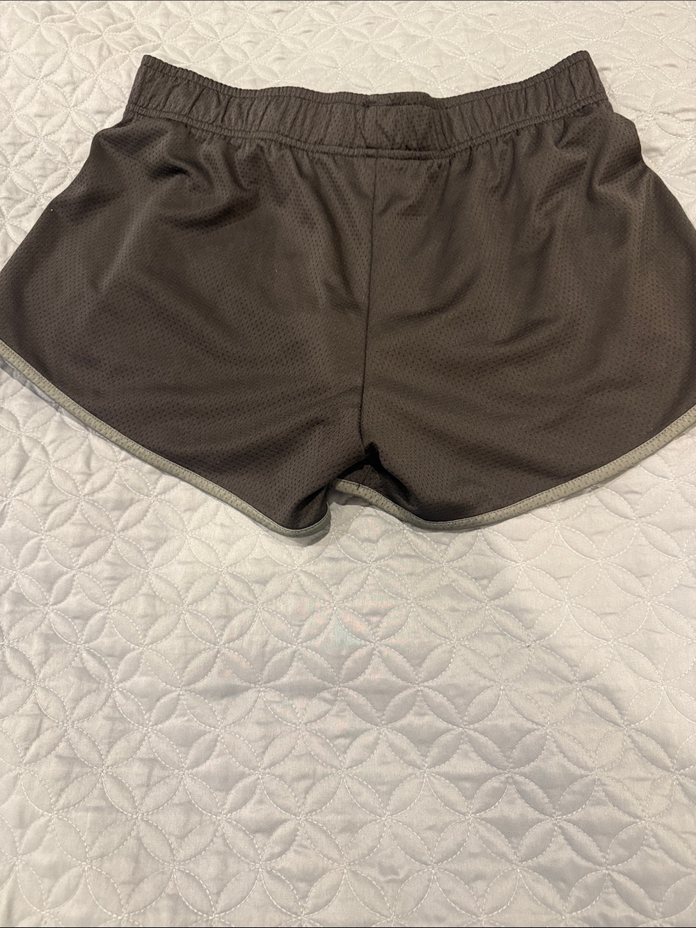 Under Armour Women’s Black Athletic Shorts with Gray Trim - Picture 2 of 2
